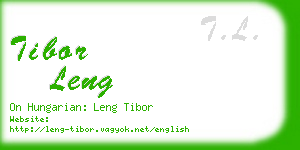 tibor leng business card
